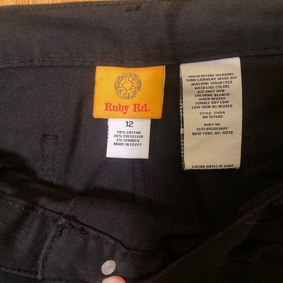 Ruby Rd. Black Chinos - Picture 2 of 3